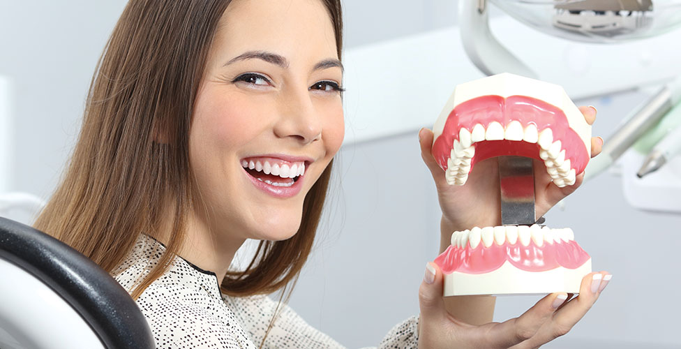 Dental Patient with model
